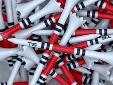 100 New 3 1/4" Truestrike TS USA Red Black White Striped Premium Golf Tees