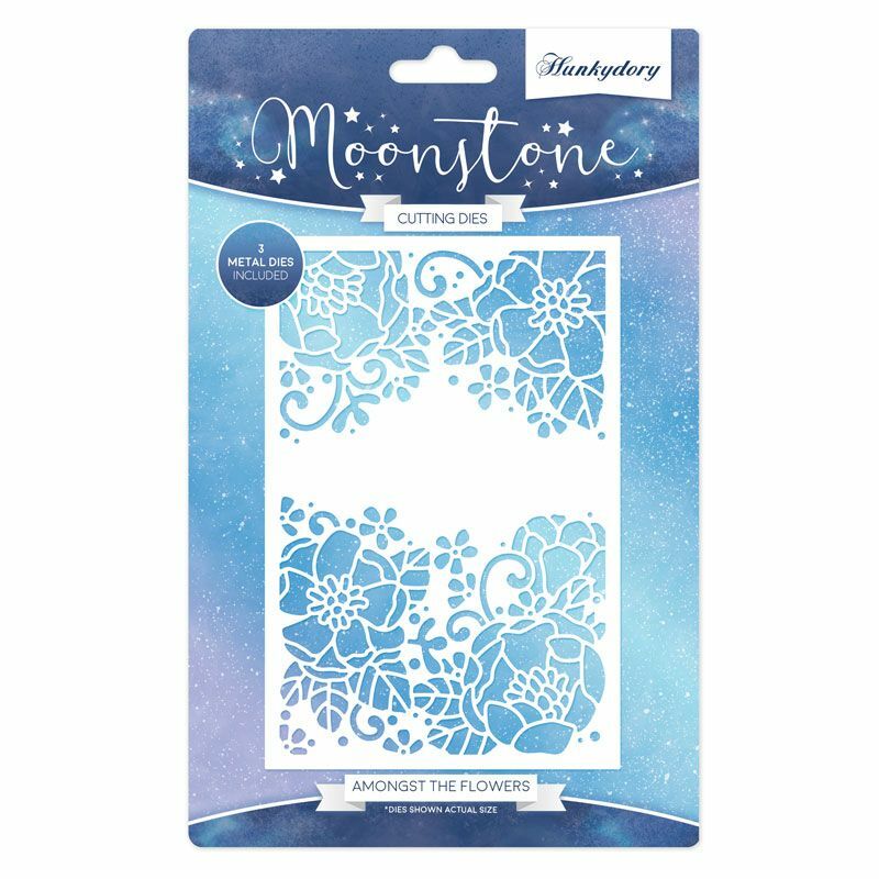 Hunkydory ~ Moonstone Dies ~ Amongst The Flowers ~ MSTONE186  -  3 Dies