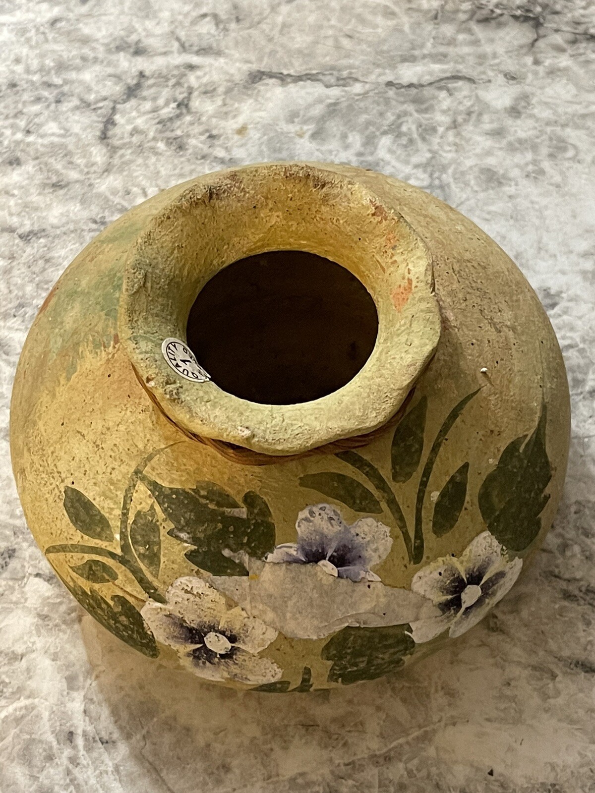Vintage Floral Sand Pottery Stout Vase Made In Philippines eBay