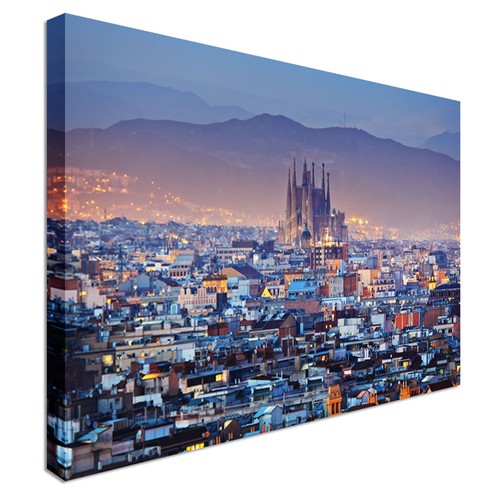 Barcelona Cathedral City Centre Canvas Wall Art Picture Print - 第 1/1 張圖片