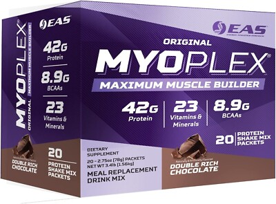 #ad EAS Original Myoplex High Protein Meal Replacement 20 Individual Packs 6 Flavors $69.95