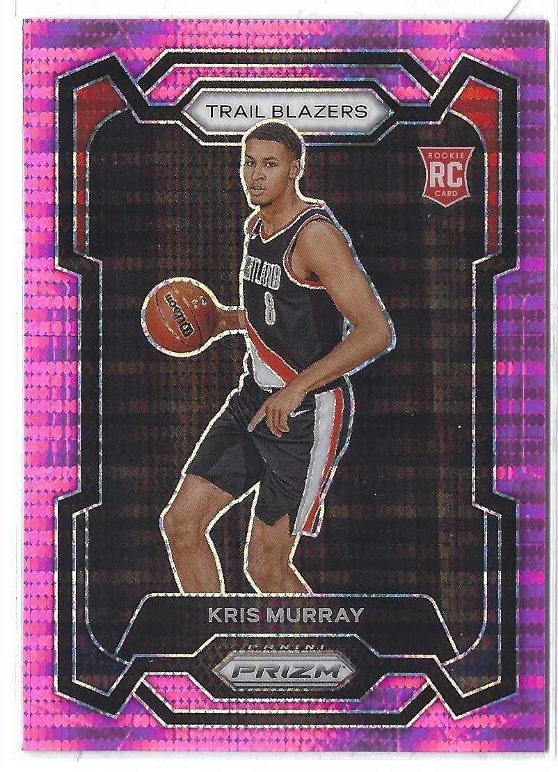 2023-24 Panini Prizm Kris Murray #142 Pink Pulsar /42 RC | SP | Trailblazers