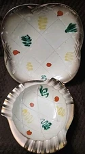 2 Vtg Germany Ceramic Art Ashtray 325/20 Dish Plate 560/28 Carstens Tonnieshof 