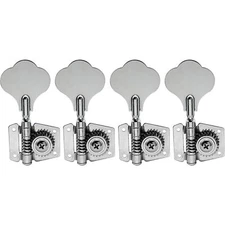 Jazz Bass Guitar Tuning Pegs Tuners Machine Head 4R Open Gear Chrome