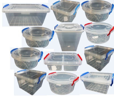 AUFBEWAHRUNGSBOX LAGERBOX TRANSPARENT BOX KUNSTSTOFFBOX KLAPPBOX PLAST DHLIKBOX