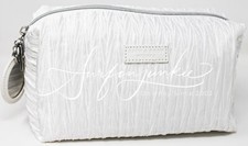 Bath  Body Works White Bag Zippered Makeup Travel Tote Zipper Mirror 2024 New