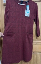 Dress Woman’s 41Hawthorn Aniya Jacquard Knit W Pockets Burgundy -MP