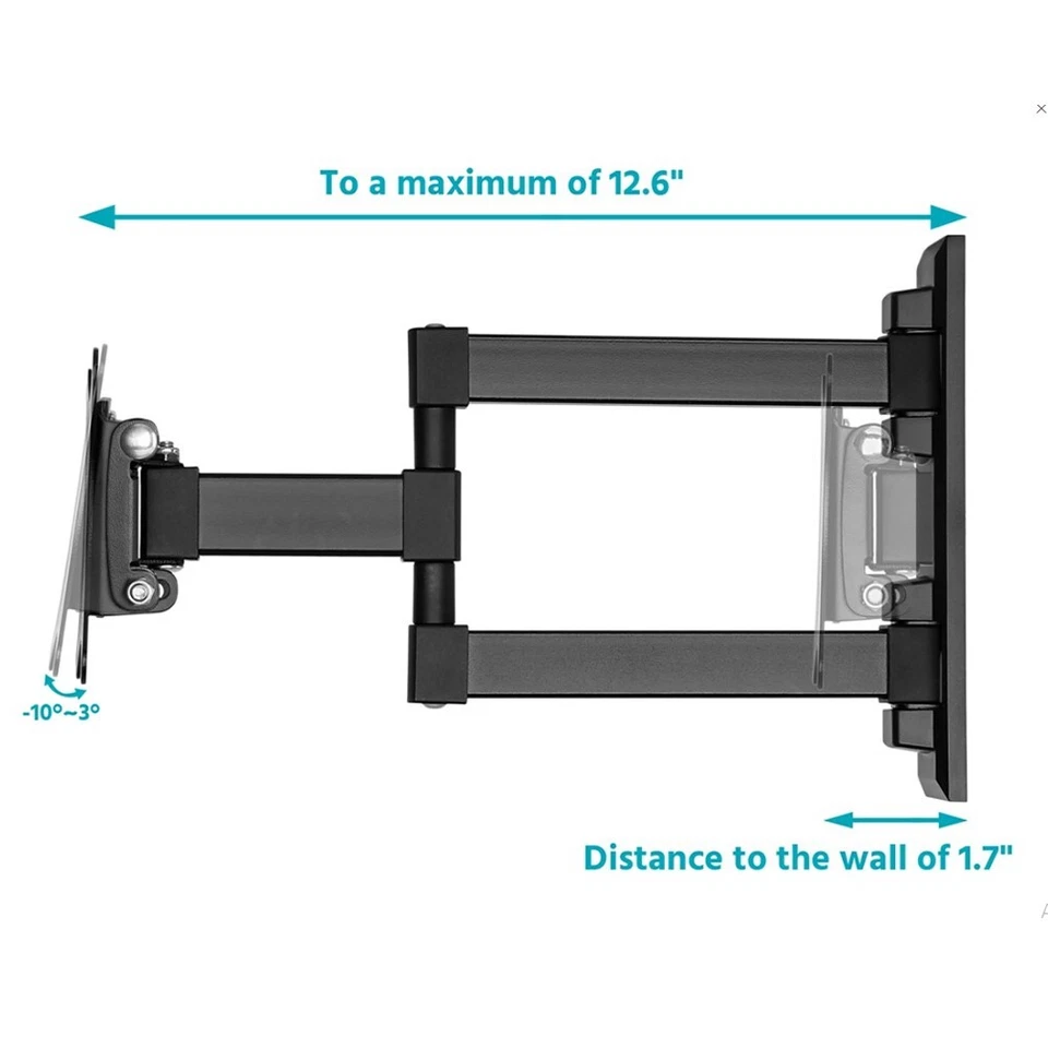 Soporte de Pared TV Full Motion 13 15 17 19 21 23 26 37" Aluminio LCD LED VESA Foto 4 de 4