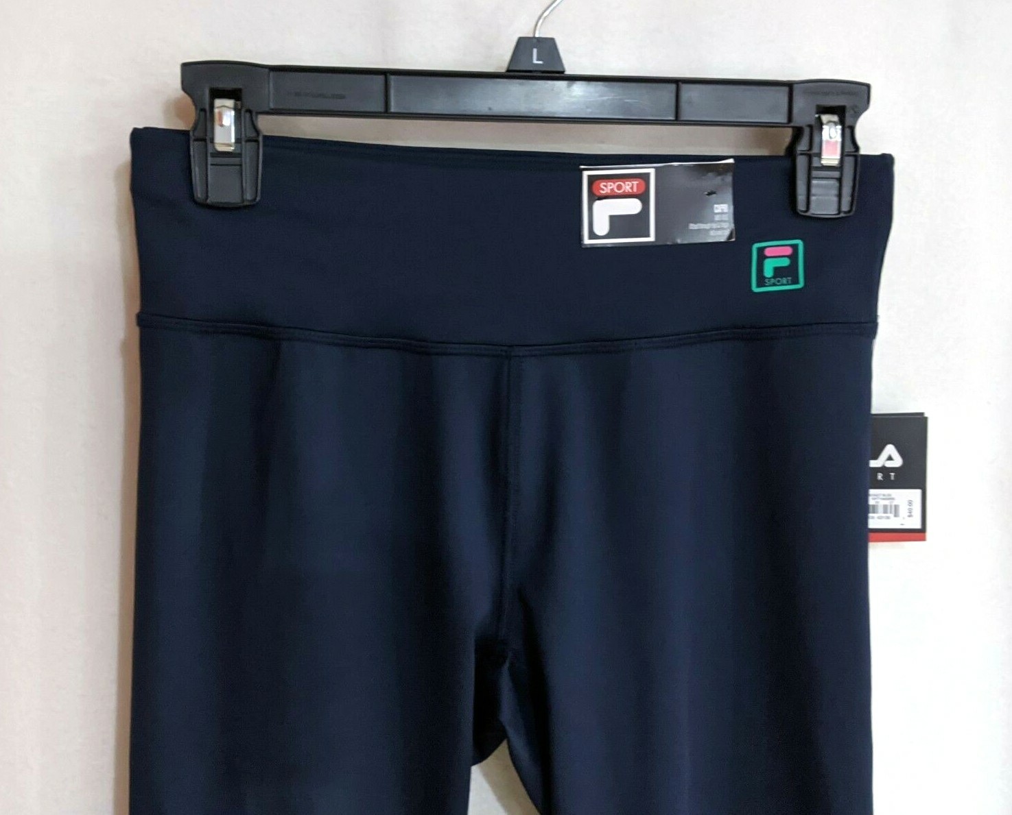 Leggings Capri FILA SPORT donna blu a forma di rete con inserti Taglia S Nuovi con etichette