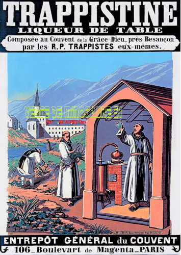 Liqueur Trappistine  - la Grace de Dieu - 25 Besançon fin XIXème- A3 plastifié - Photo 1/24