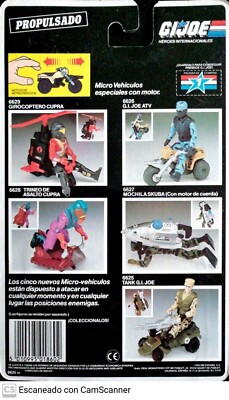 G.I.JOE GIJOE MICRO VEHICLE CARD, SPANISH LANGUAGE