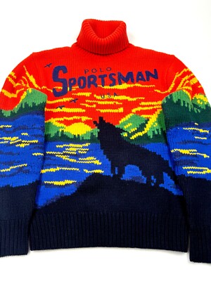 NWT POLO RALPH LAUREN POLO SPORTSMAN WOLF HOWL TURTLENECK MOCKNECK