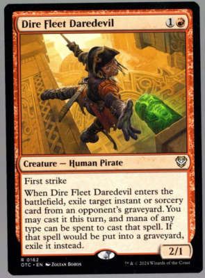 #ad Dire Fleet Daredevil 0162 Non Foil Rare Thunder Junction MTG Near Mint $1.44