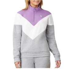 Fila 1/4 Zip Pullover Sweatshirt Top Shirt Purple Grey Gray Size XL NWT