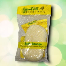 Vintage NEW 1980s Jean Nate Beauty Buffs Revitalizing Bath Sponge Sealed Package