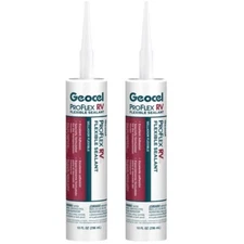 Geocel GC28901 QTY. 2, ProFlex RV GC28101 Self Leveling Sealant White, 10 Oz.