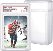 Trading Cards Protector Case Clear Baseball Card Holders with Label Position