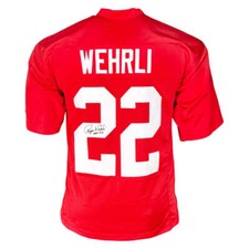 Roger Wehrli Signed HOF 07 Inscription St. Louis Red Football Jersey (JSA)