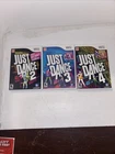 Just Dance 2, 3 & 4 Nintendo Wii Lot of 3 Games~Complete with Manuals~TESTED