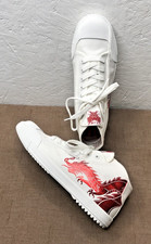 EUC Rare Feiyue Bruce Lee Red Dragon Men's Sneakers White Red Canvas Size 11M