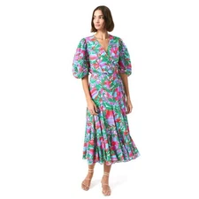 Rhode Resort Fiona Dress White Fleur Tropicale Size M NEW $445