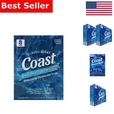 Coast Refreshing Deodorant Bar Soap 8 x 4 oz Classic Pacific Force Scent