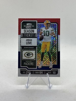 2023 Panini Contenders Optic JORDAN LOVE #19 Red White Blue Mojo /13 Packers SP