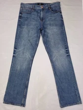 Mens Next Jeans Size 34 L Bootcut with Stretch W34 L34 Zip Fly