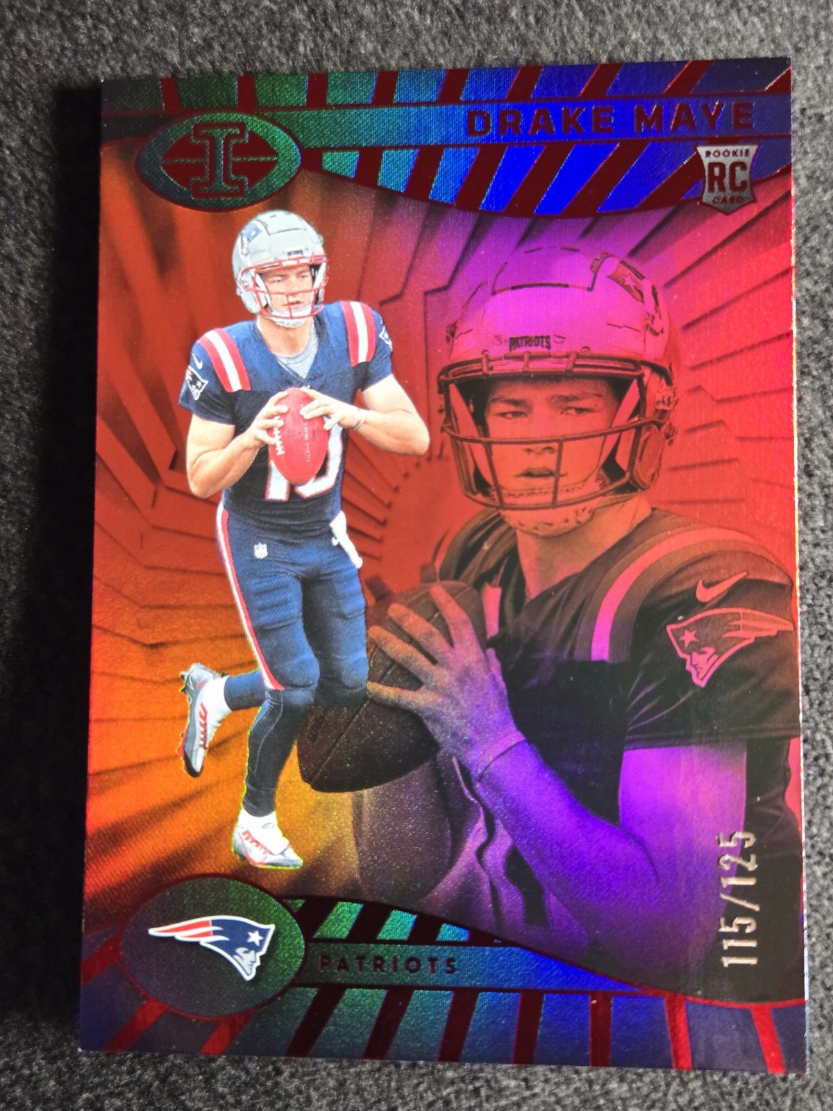 2024 Panini Illusions - Drake Maye #59 Trophy Collection Ruby /125 (RC)