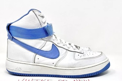Vintage 2002 Nike Air Force 1 High White Columbia Blue 624038-141 sz 10