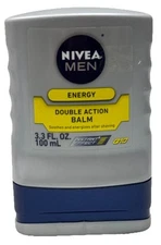 nivea men double action balm q10 instant effect 3.3oz scuffed bottle