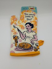 Blue Q Oven Mitt Kitchen You Wanna Want a Piece of This Pie Apple Me NWT NEW