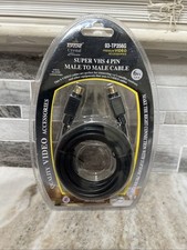 S-Video 4-Pin Male-to-Male 6ft Gold-Plated S Cable. DVD VCR TV DVR.