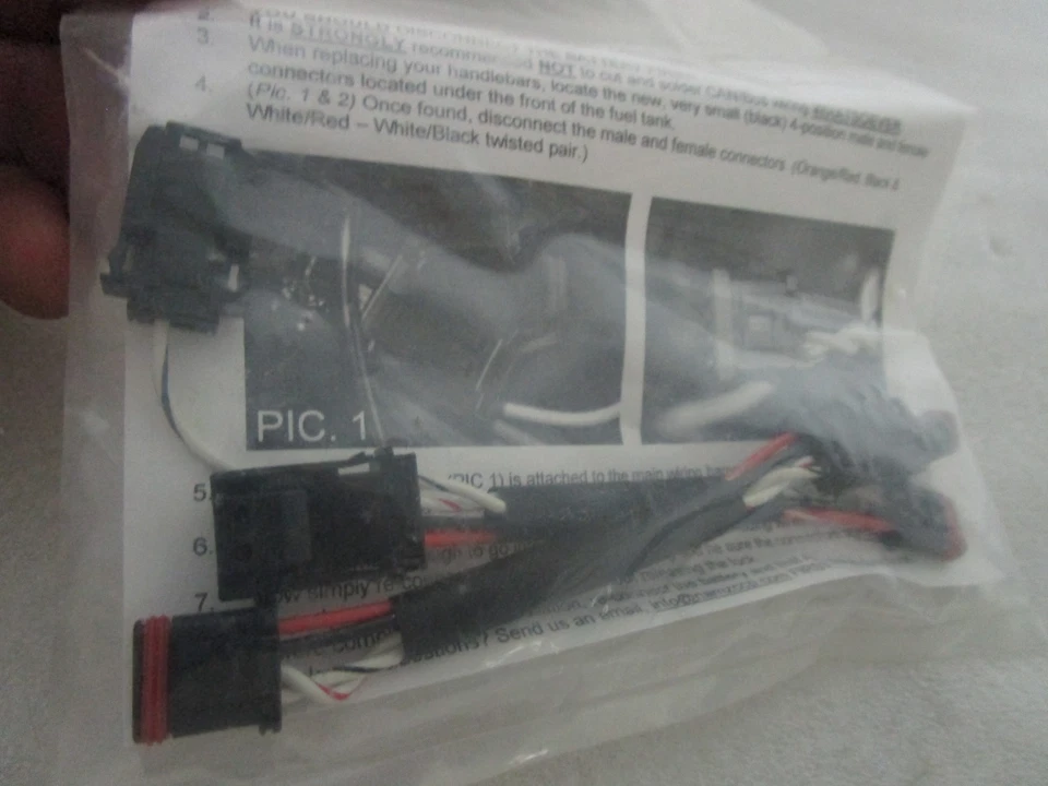 Extensión de cableado interruptor manillar Namz 4" para Harley Softail Dyna Sportster Foto 2 de 4