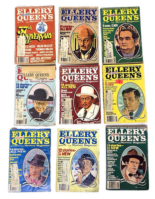 Lot Of 9 Vintage 1978 Ellery Queen Mystery Magazines