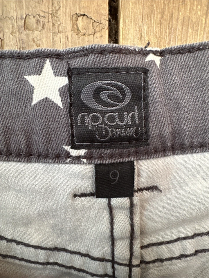 Pantalones Cortos Botín Y2K Rip Curl Corte Talla 9 Estrellas y Rayas Americanas Envejecidas Foto 3 de 4