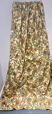 Pair bespoke large patterned curtains floral lined heavy country house 100 x 83