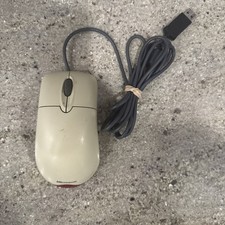 Vintage Microsoft Wheel Mouse Optical USB And PS/2 Compatible X802382-001 Beige