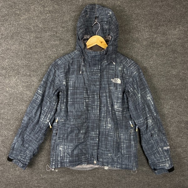 The North Face Hyvent Womens Jacket M Blue Long Sleeve Hooded Full Zip Winter
