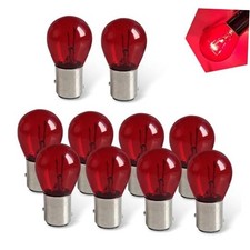 1157 Car Halogen Brake Light Bay15d High Low Foot Double Tail Ultra 10 Pcs Red