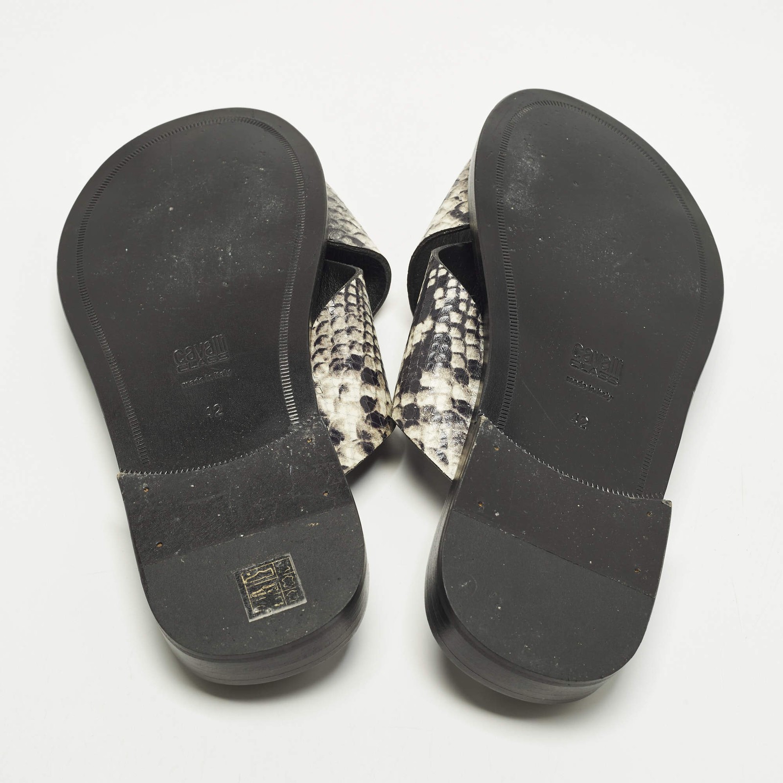 Roberto Cavalli Size 42 Two Tone Python Embossed … - image 6