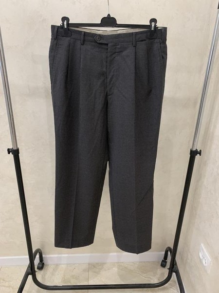Men Brioni Trousers Grey Wool 50