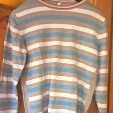 Damen Strickpullover Gr. 40 gestreift Rundhal...