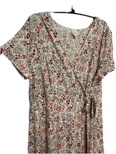 Kaileigh Women’s XL Floral Wrap Dress Preppy Summer Casual 