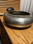 Vintage Hammered Brass Planter Bowl With Decorative Tassels — photo 6