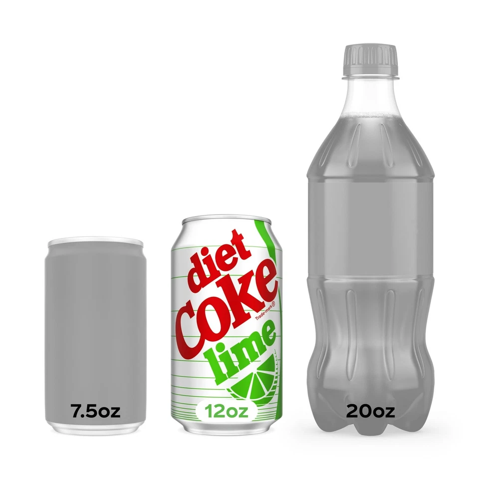 🔥 Diet Coke Lime Soda Paquete de 34 latas de 12 fl oz - ¡ENVÍO EL MISMO DÍA! Foto 4 de 4