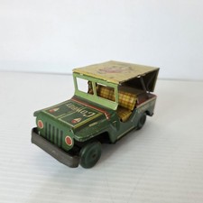 Vintage Hadson Japan Tin Litho Western Cowboy Jeep Friction Toy