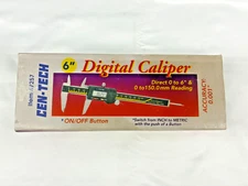 Cen-Tech 6in Digital Caliper Electronic Measuring Tool w Case Box 47257 Tested