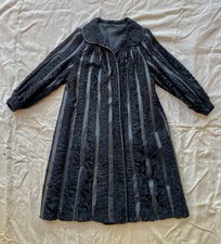 Vintage Astrakhan Persian Lamb Long Coat Black M 10 12