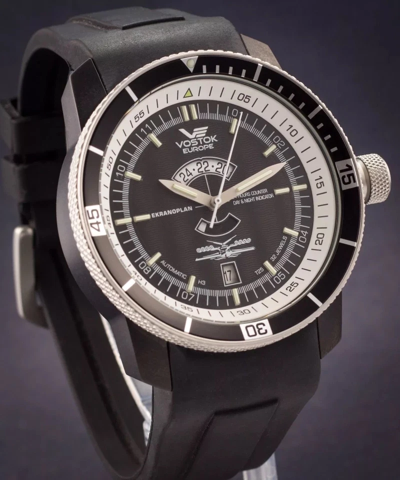 NUEVO STOCK ANTIGUO: Vostok Europe Ekranoplan Automático Tritio Silicona 24 horas LE Foto 3 de 4